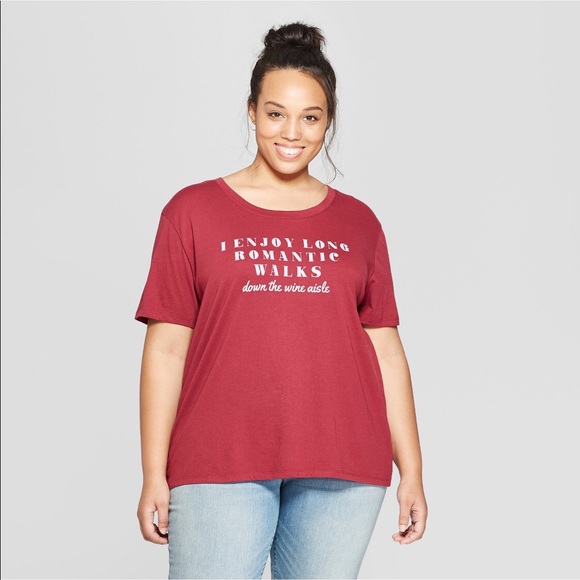 🍷FIFTH SUN “Romantic Walks Down the Wine Aisle” T-Shirt - Picture 1 of 7